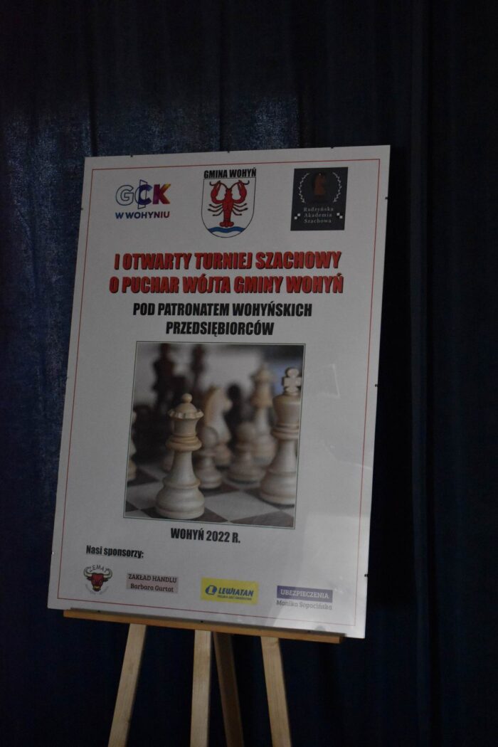 Turniej szachowy tablica informacyjna
