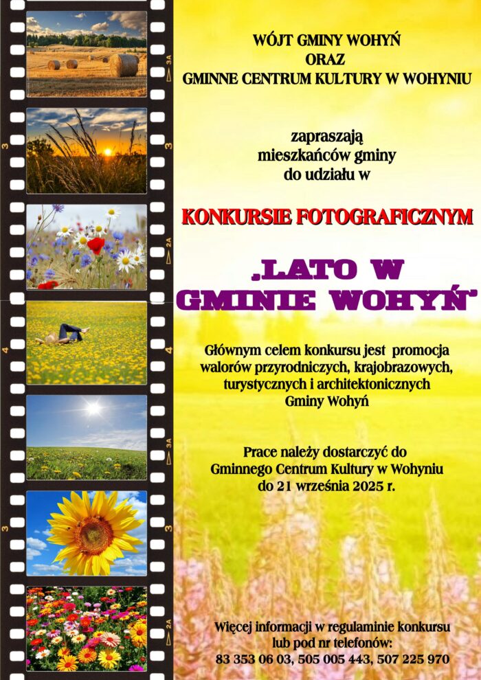 Konkurs fotograficzny "Lato w Gminie Wohyń"